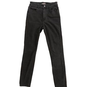 DL1961 black high rise farrow ankle skinny instasculpt jeans size 25